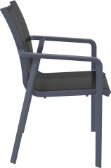 SİESTA  SKYPACİFİC 4 KİŞİLİK MASA - SANDALYE  TAKIMI KOYU GRİ