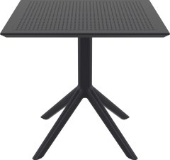 SİESTA  SKYPACİFİC 4 KİŞİLİK MASA - SANDALYE  TAKIMI SİYAH