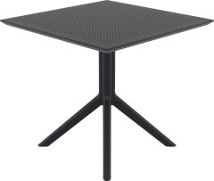 SİESTA  SKYPACİFİC 4 KİŞİLİK MASA - SANDALYE  TAKIMI SİYAH