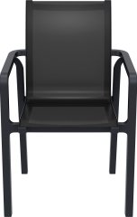 SİESTA  SKYPACİFİC 4 KİŞİLİK MASA - SANDALYE  TAKIMI SİYAH